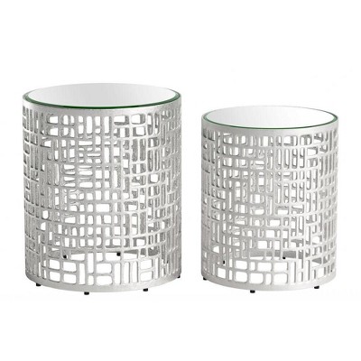 Zuo Reden Side Table Set (2-Piece) Silver