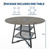 Dinning Room Tables for 4, Round Dining Table Set with Storage, 47 Inch Circle Kitchen Table High Top - 4 of 4