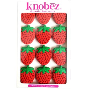Knobēz: Decorative Knob Covers - Strawberry - 12pk, Hardware Decorations - 1 of 4