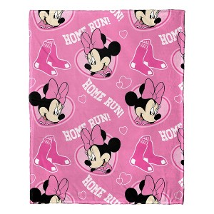 MLB Boston Red Sox Minnie Silk Touch Throw Blanket and Hugger - 1 of 3