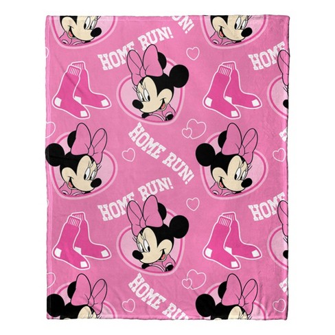 Mlb Boston Red Sox Minnie Silk Touch Throw Blanket And Hugger : Target