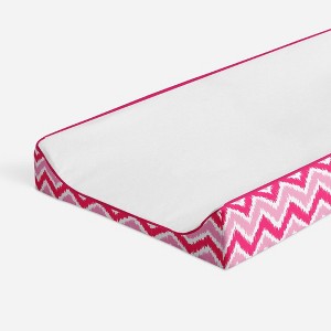 Bacati - MixNMatch Pink White Changing Pad Cover - 1 of 4