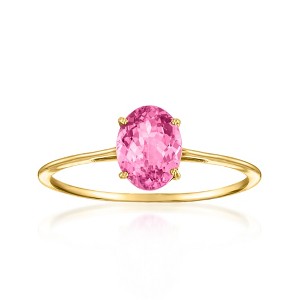 Ross-Simons 1.20 Carat Oval Pink Tourmaline Ring in 14kt Yellow Gold - 1 of 4