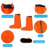 Unique Bargains Waterproof Outdoor Protective Zipper Rain Snow Boot Shoe Gaiters 1 Pair Orange - 4 of 4