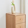 Modern Dresser For Bedroom, 3 Chest Of Drawer Nightstand, Large Capacity Oak Wood Cabinet, Slim Kids Dresser For Home Closets Living Room Bedroom - 4 of 4