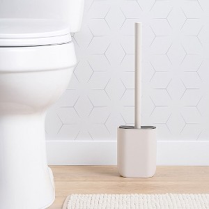 Evideco French Home Goods Oval Toilet Brush And Holder Set - 1 of 4