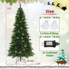 Costway 6FT/7FT/8FT Pre-Lit Artificial Christmas Tree 9 Lighting Modes with 300/400/500 LED Lights & Timer - 4 of 4