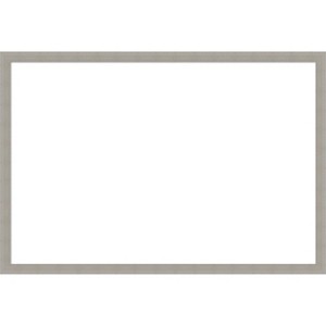 Amanti Art Woodgrain Stripe Chocolate Framed Dry Erase Magnetic Board - 1 of 4