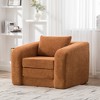 KWPZQEB Foldable Sofa Bed, Chenille Convertible Boneless Accent Chair w/ Pillow, 2 in 1 Folding Couch Bed, Portable Floor Sleeper Sofa for Living Room - 2 of 4