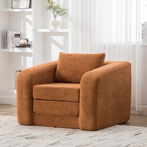 KWPZQEB Folding Sofa Bed, Convertible Sleeper Chair with Pillow & Armrest, Foldable Mattress Comfy Floor Sofa Lounge for Living Room, Bedroom - 1 of 4