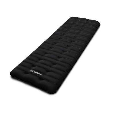 KingCamp 74.8 x 24.8 Inch Outdoor Waterproof Puncture Protected Inflatable Sleeping Pad with Repair Kit and Stuff Sack, Black