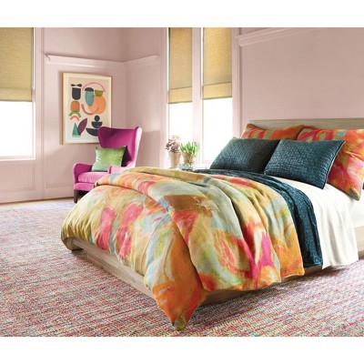 Vista Blue Stripe Handwoven Cotton Synthetic Rug, 6' x 9'