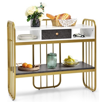 Costway Console Table with Drawer Storage Shelf Wide Tabletop Modern for Entryway
