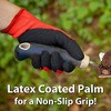 Bison Life Ultra Stretch Latex Crinkle Coated Grip Work Gloves for Gardening and Outdoor Tasks, One Size - 12 Pairs - 2 of 4