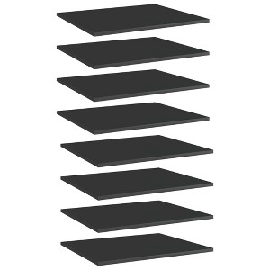 vidaXL Bookshelf Boards 8 pcs High Gloss Black 23.6"x19.7"x0.6" Engineered Wood - 1 of 4