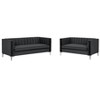 2-Piece Velvet Sofa Sets Contemporary Home Theater Seating Upholstered Couch Set for Living Room  - Morden Fort - 2 of 4