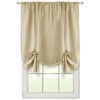 Kate Aurora Shabby Linen Farmhouse Sheer Flax Curtain Tie Up Single Window Curtain Shade - 2 of 3