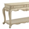 Royal Hampton Style Wooden Sofa Table with Two Drawers and One Open Shelf, White - 2 of 4