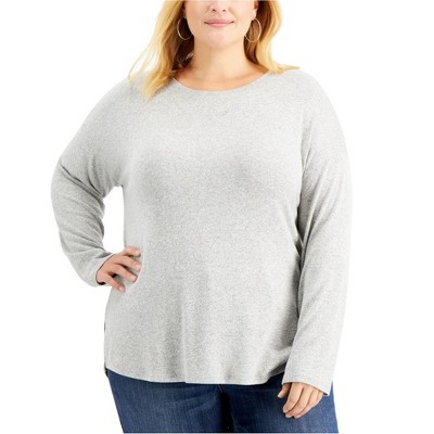 Style & Co. Womens Heathered Pullover Sweater