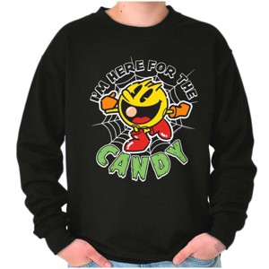 PACMAN Halloween Here For the Candy Sweatshirt for Men or Women Brisco Brands - 1 of 4