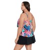 Trimshaper Women's Ronnie Two Tier Ruffle Tankini Swimsuit Top - 2 of 3