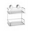 Popular Bath Popular Home 2-Tier Shelf with Suction Metal Nickel Finish - 2 of 2