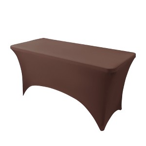 Unique Bargains Spandex Washable Wrinkle Resistant Stretch Rectangle Table Cover 1 Pcs - 1 of 4