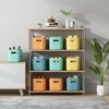 Aoibox 8 Pack Colorful Stackable Storage Bins with Lids Handles for Organizing Shelves Craft Snack Closet 9.85x6.9x5.7 inch - 3 of 4