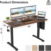 RISOKEYS 48 inch Computer Desk - Adjustable Desk with Spacious Desktop,Headphone Hook for Home Office & Office, Easy to Use - 3 of 4