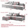 Convertible 3-in-1 Corduroy Sleeper Sectional Sofa with Ottoman & Storage - 4 of 4