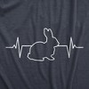 Mens Rabbit Heart Beat T Shirt Funny Cool Holiday Bunny Pulse Monitor Tee For Guys - Crazy Dog Men's T Shirt - 2 of 4