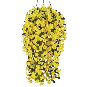 Collections Etc Petunia Hanging Bushes Set 3 - 1 of 3