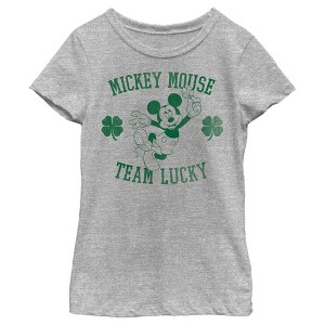 Girl's Disney Mickey Mouse Team Lucky T-Shirt - 1 of 4