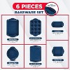 BAKKEN Kitchen Baking Pan Set - Nonstick Coating, Carbon Steel Bakeware Sets with Blue Silicone Handles, Oven Safe Tray (Up To 450° F), Set of 6 - 2 of 4