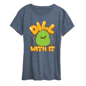Women's - Squishmallows - Dill With It Charles Pickle Short Sleeve Graphic T-Shirt - 1 of 4