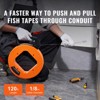 VEVOR Fish Tape, 120-ft, 1/8-in, Steel Wire Puller with Optimized Housing and Handle, Easy-to-Use Cable Puller Tool,Flexible Wire Fishing Tools,Orange - 3 of 4