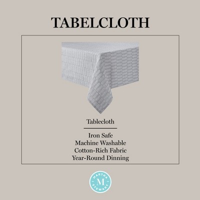 Charcoal Grey Cotton Rectangular Tablecloth, 60"x102"