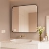 Rectangular Framed Tempered Glass Wall-Mounted Bathroom Vanity Mirror - 3 of 4