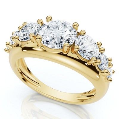 Pompeii3 2Ct TW Diamond Anniversary Stackable Wedding Ring 14k Gold Lab Created