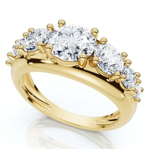 Pompeii3 2Ct TW Diamond Anniversary Stackable Wedding Ring 14k Gold Lab Created - 1 of 4