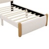 Sapphtopaz Bed Frame Upholstered Platform Bed with Headboard Wood Feet and Trundle Bedroom Furniture, Easy Assembly, No Box Spring Needed - 2 of 4