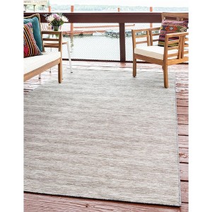 Unique Loom    Outdoor Solid Patio Area Rug - 1 of 4