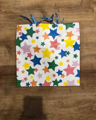 4pk Cub Gift Bags Foil Star Gold - Spritz™