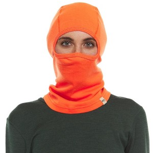 Minus33 Merino Wool Midweight - Balaclava 100% Merino Wool Blaze Orange - 1 of 4