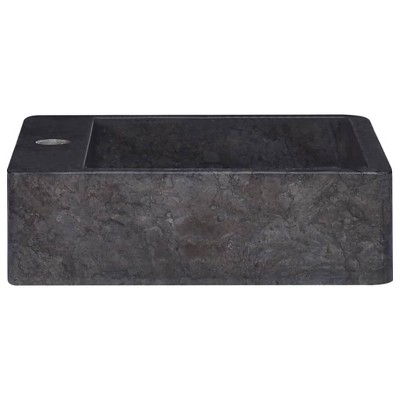 Black Square Marble Sink 15.7" x 15.7" x 4.7"