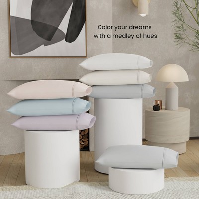 Light Gray Organic Cotton Standard/Queen Pillowcase Set