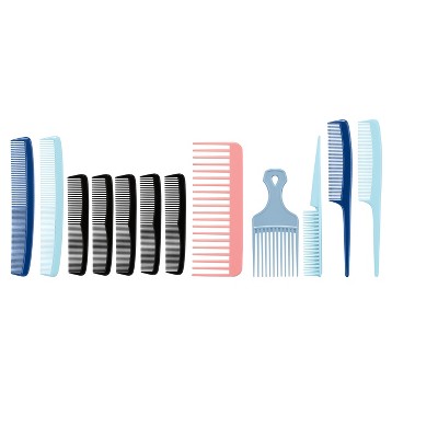 Conair Made in the USA Multipack Combs - Assorted Colors - 12pk