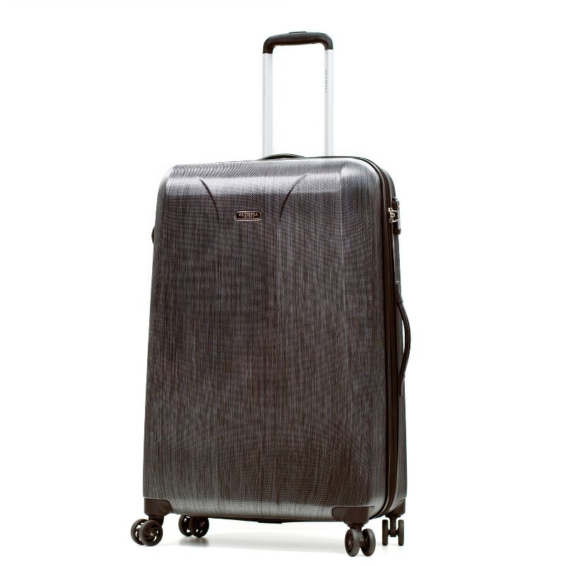 Olympia USA Aerolite Expandable Hardside Checked Spinner Suitcase - Gray, 1 of 8