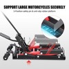 Hydraulic Motorcycle Lift Jack, 1500 Lbs Scissor Lift Jack with 4 Wheels and Handle, Portable Foot-Operated Hoist Stand Motorcycle Lift Table for ATV - 3 of 4