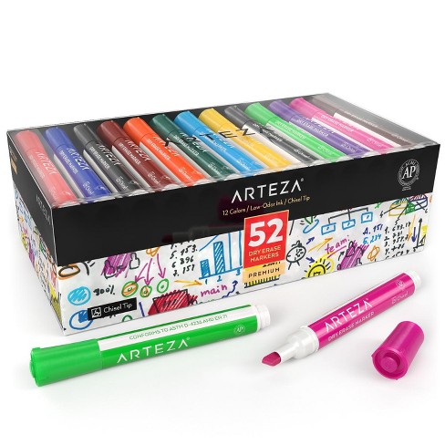  AIHAO Dry Erase Markers, Assorted Colors, Chisel Tip, Pack of  12, Whiteboard Marker for School, Office, Home : Office Products